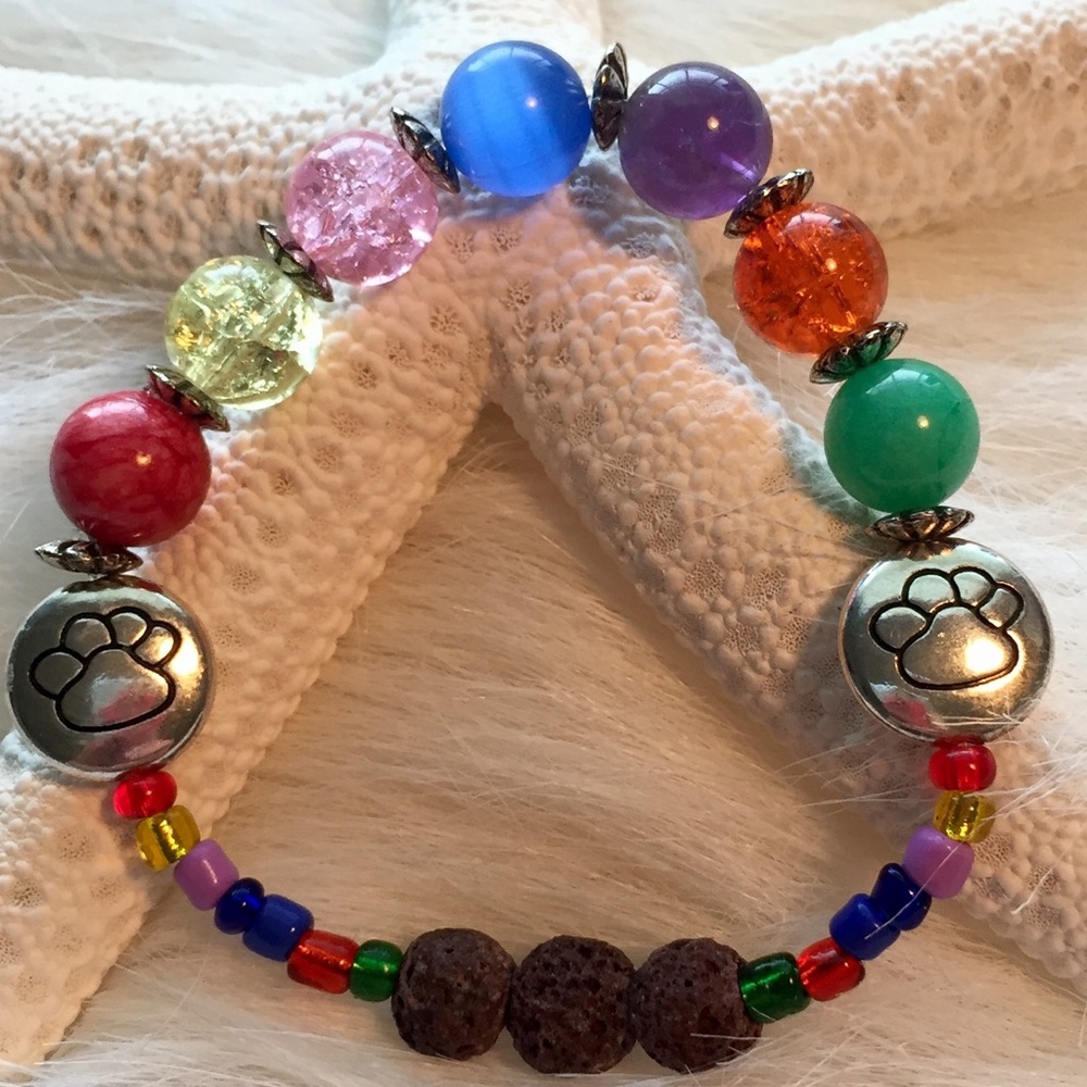 Stretch "Rainbow bridge"diffuser bracelet